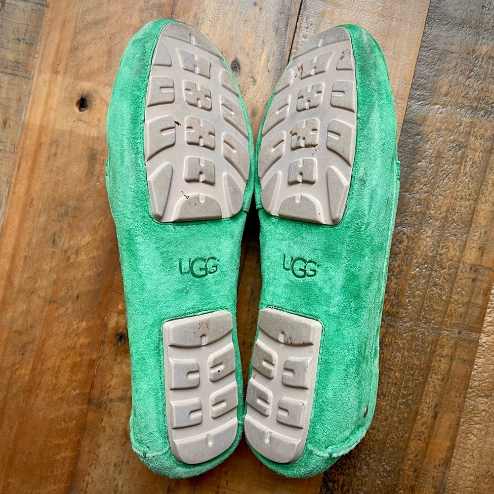 UGG Milana Water Resistant Suede Loafers in Verde - Picture 6 of 9